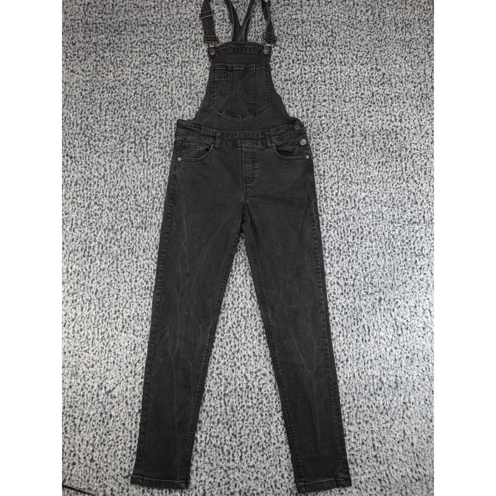 Garage Denim Overalls Womens Small‎ Black Slim Fit Adjustable Bib